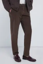 Брюки чинос из вельвета кроя slim fit