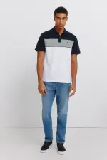 Поло пике в стиле колор-блок slim fit