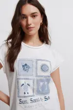 Футболка с коротким рукавом и рисунком