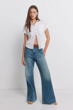 Лляна сорочка з коротким рукавом