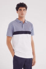 Футболка-поло Slim fit колор-блок