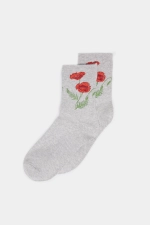 Высокие носки с цветочным узором