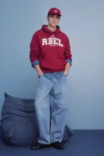 Джинсы Wide Leg средней потертости