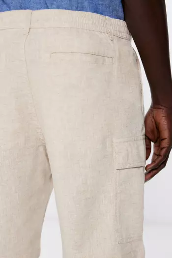 Льняные шорты-бермуды кроя Comfort fit