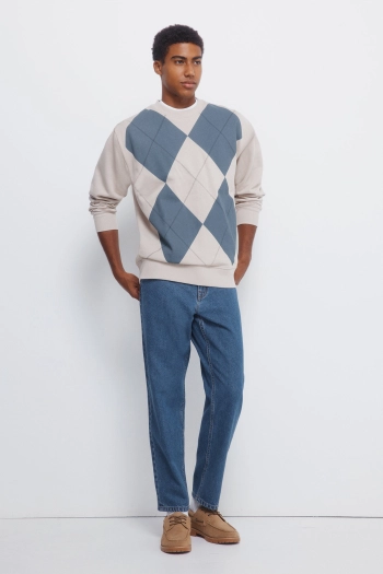 Світшот з ромбовим принтом