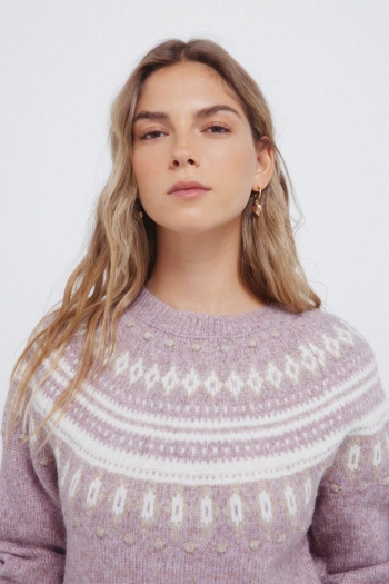 Свитер с жаккардовым узором