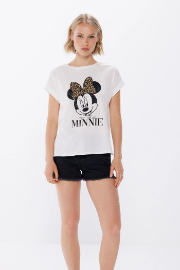 Футболка с Minnie leopard bow