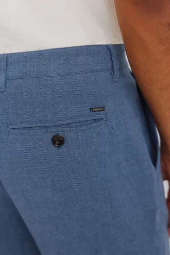 Фактурные брюки из льна comfort slim fit