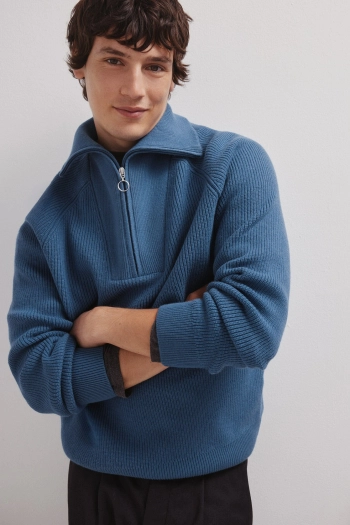 Свитер с воротником на молнии