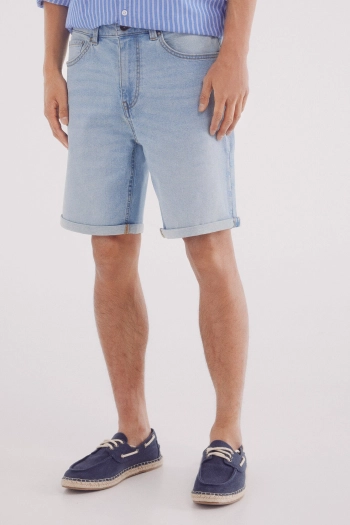 Легкі джинсові шорти-бермуди Slim fit