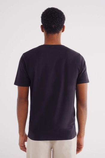 Базова футболка з бавовни та еластану slim fit