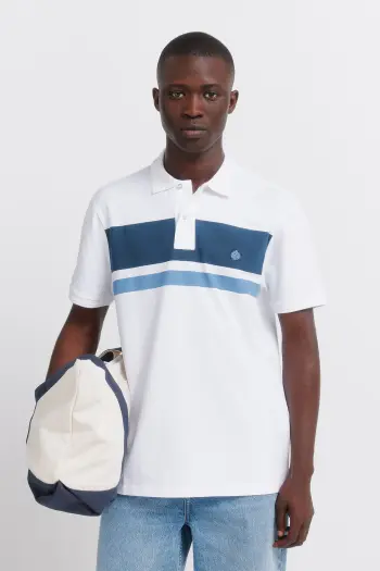 Поло пике в полоску regular fit