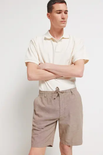 Бермуди slim fit з льону