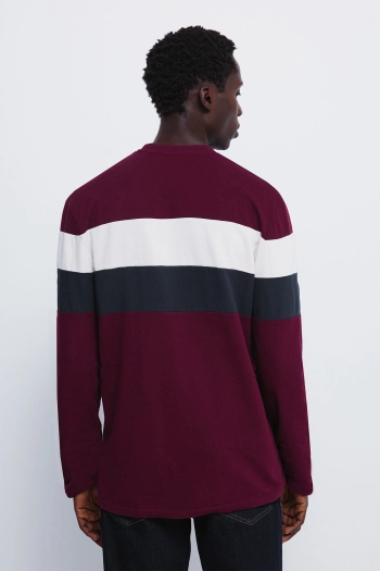 Футболка з довгим рукавом та вставками