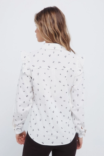 Сорочка з рюшами на плечах