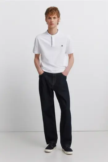 Поло з піке зі стоячим коміром slim fit