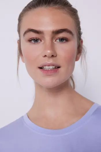 Сиреневая футболка Tencel с короткими рукавами