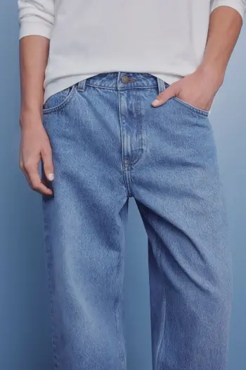 Джинси Wide Leg середньої потертості