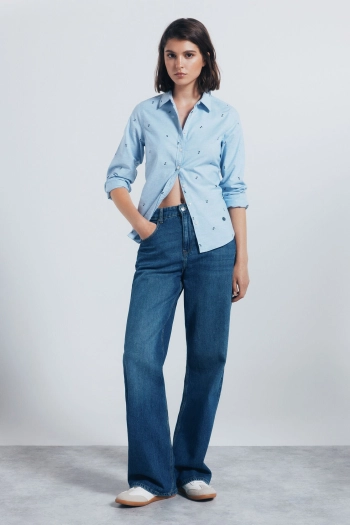 Хлопковая рубашка Oxford