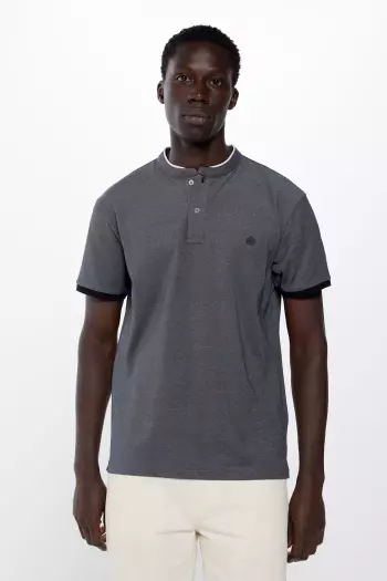 Футболка-поло крою Slim fit з коміром-стійкою