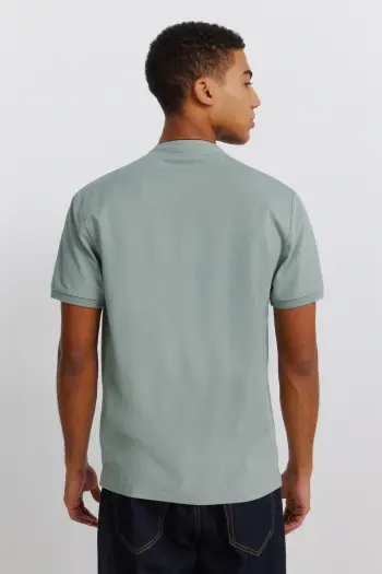 Поло піке з коміром мао slim fit