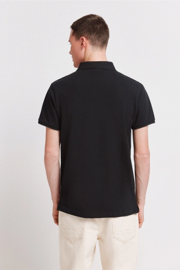 Поло піке Slim Fit з контрастними манжетами