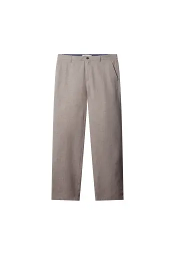 Фактурные брюки из льна comfort slim fit