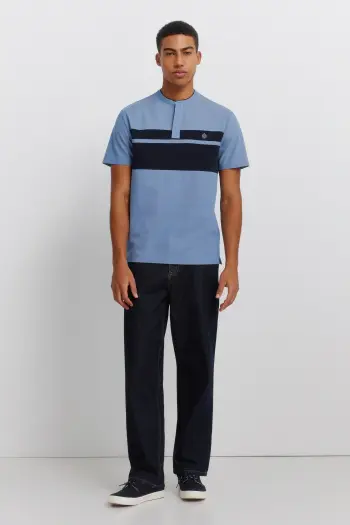 Поло з піке зі стоячим коміром slim fit