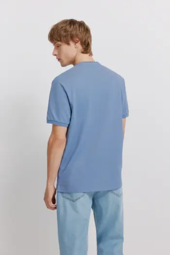 Поло з піке зі стоячим коміром slim fit