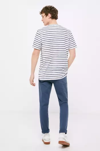 Легкі кольорові штани крою Slim fit із п'ятьма кишенями