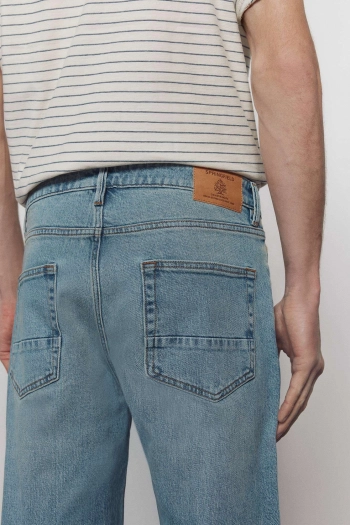 Джинси вузького крою з ефектом додаткового фарбування