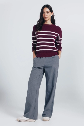 Хлопковый джемпер в полоску