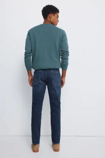 Джинси Slim Fit темно-середньої потертості