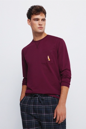 Довга піжама з картатої фланелі