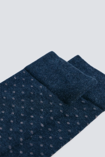 Довгі шкарпетки з контрастним принтом у вигляді горошку