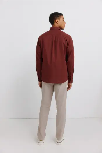Фактурные брюки из льна comfort slim fit