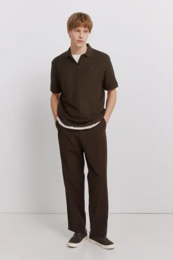 Поло піке класичного крою на блискавці