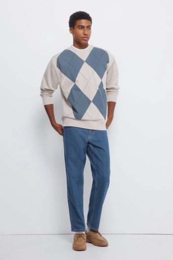 Світшот з ромбовим принтом