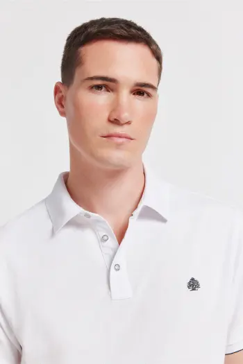 Поло піке Slim Fit з контрастними манжетами
