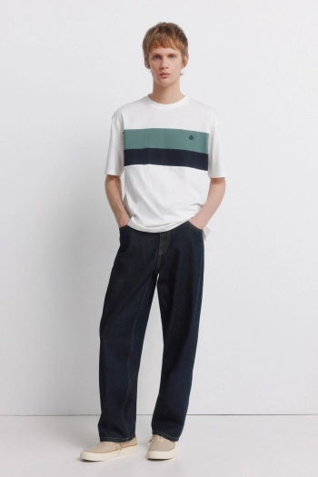 Футболка з контрастними вставками