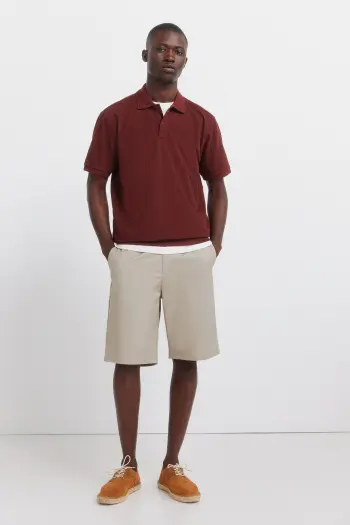 Фактурне поло в смужку regular fit