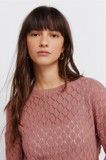 Джемпер ажурной вязки