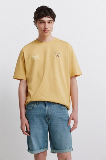 Базові джинсові бермуди slim fit