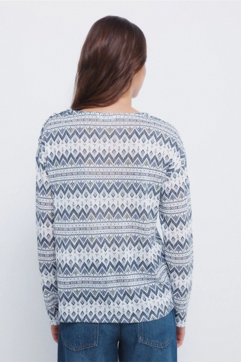 Футболка с длинным рукавом и принтом