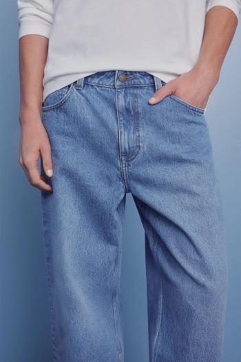 Джинси Wide Leg середньої потертості