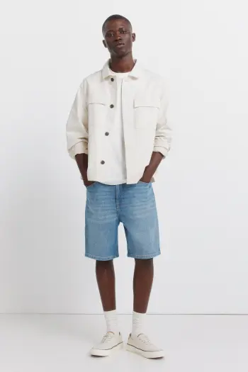 Джинсові бермуди прямого крою regular fit
