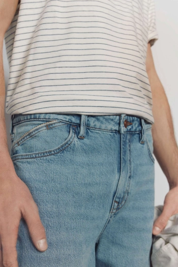 Джинси вузького крою з ефектом додаткового фарбування