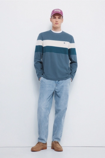 Футболка з довгим рукавом та вставками