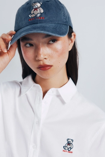 Бейсболка с вышивкой медвежонка