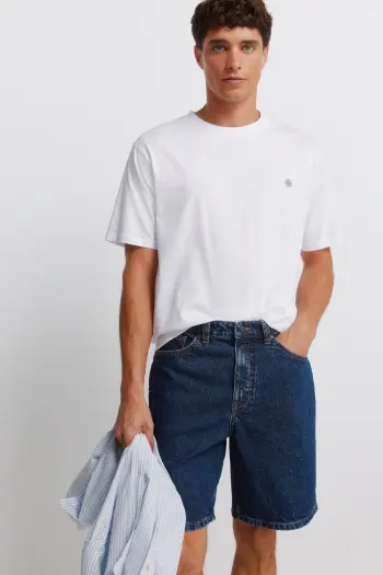 Джинсові бермуди прямого крою straight fit